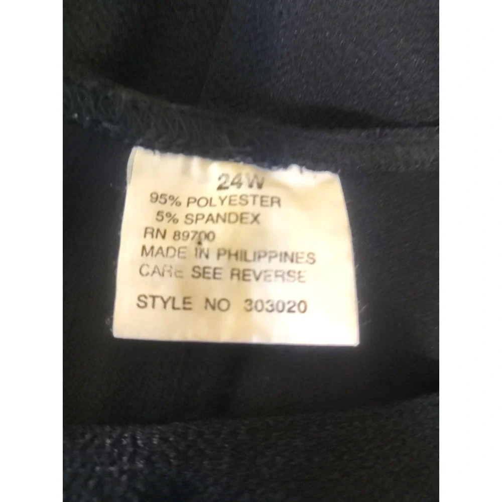Black Jumper Dress Knee Length Sleeveless Size 24 W Church Business - Picture 4 of 7